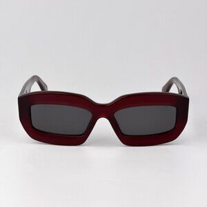 Off-White CHARLOTTE Men Sunglasses Burgundy Rectangle Frame Model OERI138 2807